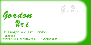 gordon uri business card